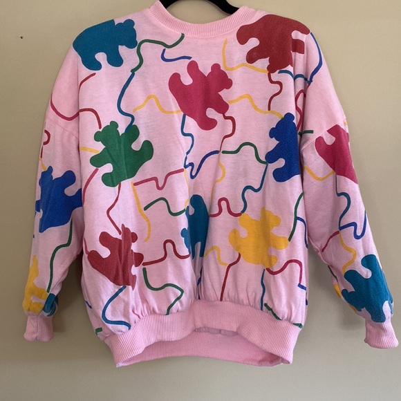 Vintage Reversible Bear Print Sweater - Picture 5 of 6